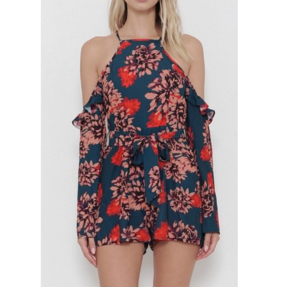 Vici Floral Print Romper